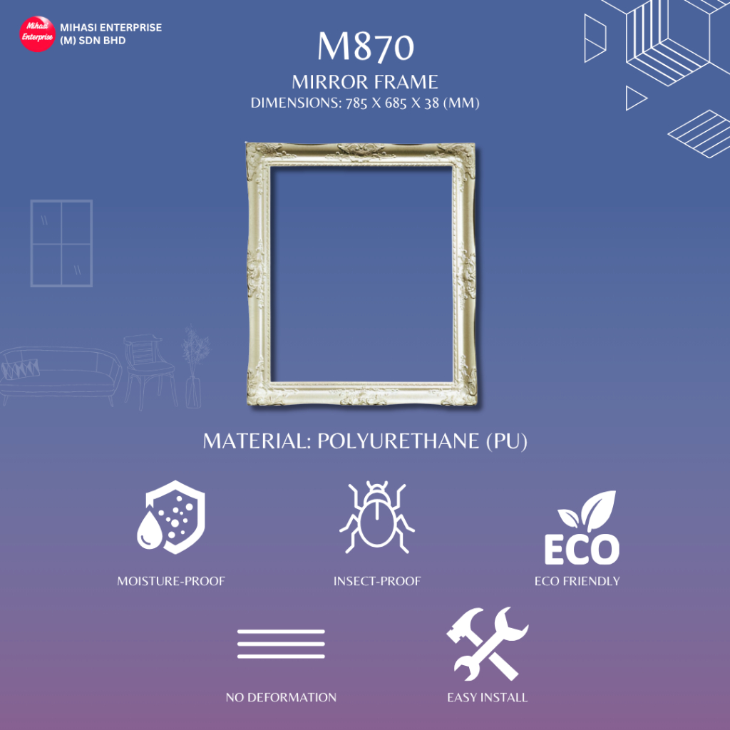 MIRROR FRAME PHOTO FRAME WALL DECOR M870