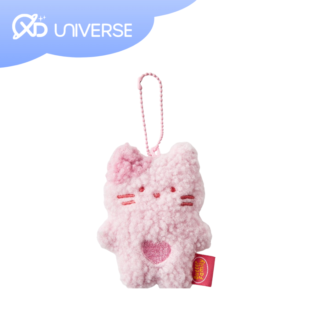 Butter Pink Cat Pogle Milk Cat พวงกุญแจ สีชมพู