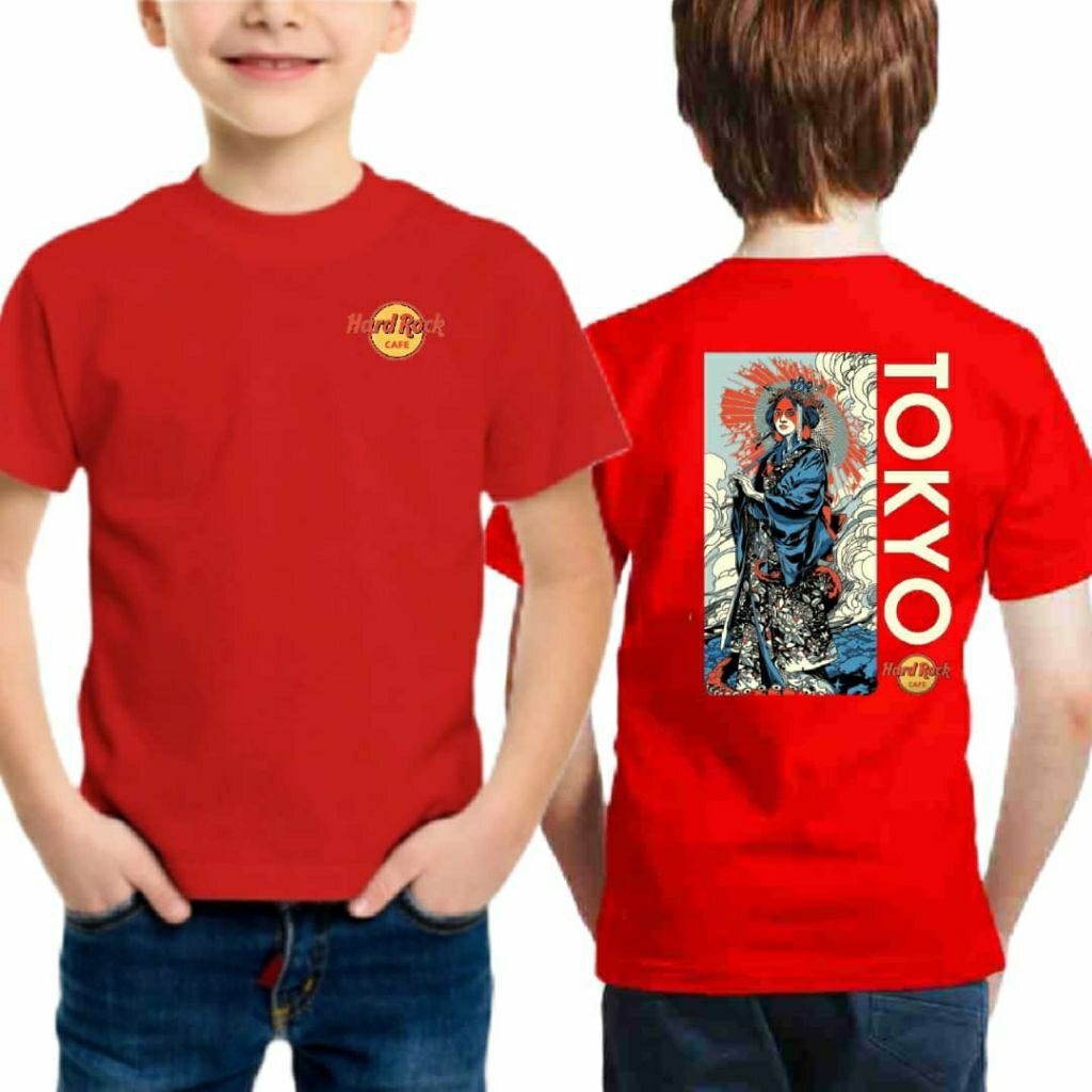สินค้าใหม่ BAJU BUDAK H.R0CK T0KY0 UNISEX KIDS เสื้อยืดแขนสั้น 100c/oCOTTON 190GSM คุณภาพระดับพรีเมี