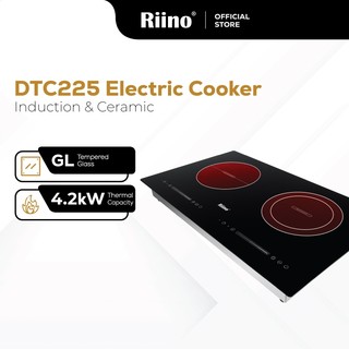 Riino Dual Intelligent Electric Cooker Build-In Tempered Glass Induction+Infrared Stove 4200W DTC225