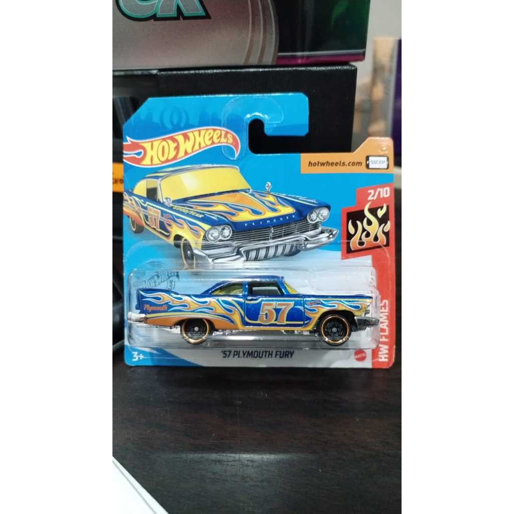 Hot Wheels 57 Plymouth Fury HW FLAMES การ์ดสั้น 2018 MATTEL
