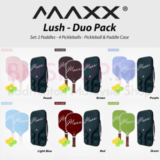 MAXX Pickleball Paddle Lush - Duo Pack (2 Paddles, 4 Balls &…