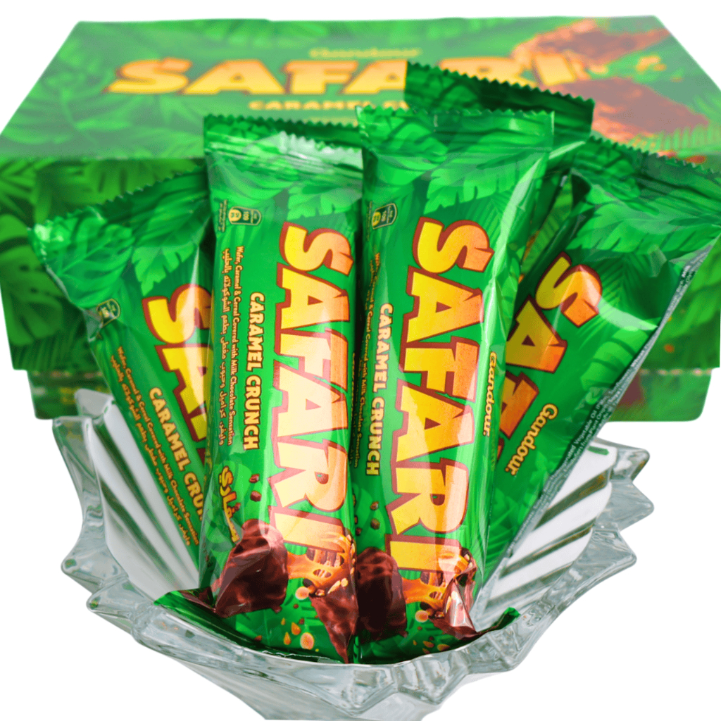 Safari Classic Crunch, Wafer Caramel & Cereal หุ้มด้วยช็อกโกแลตนม 22g { 6 ชิ้น, 12 ชิ้น, 24 ชิ้น