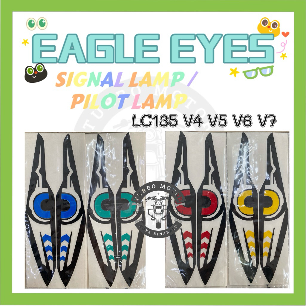 EAGLE EYES สติ๊กเกอร์ YAMAHA LC135 ใหม่ V4 V5 V6 V7 PNP สติ๊กเกอร์ MATA LAMPU PILOT LC135 V4 V5 V6 V