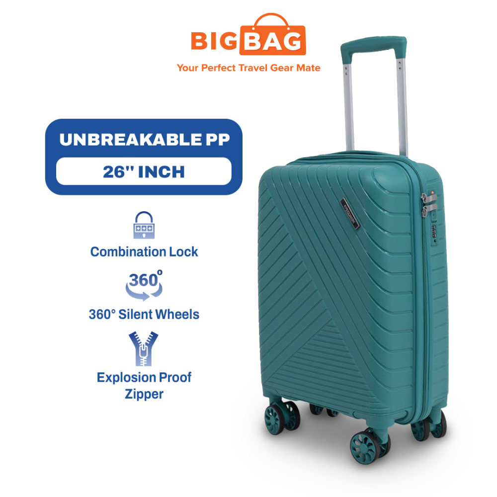 BIG BAG Glider 26" (PP) กระเป๋าโพรพิลีน 26 นิ้ว Unbreakable กระเป๋าเดินทางกระเป๋าเดินทาง 26 นิ้ว Beg