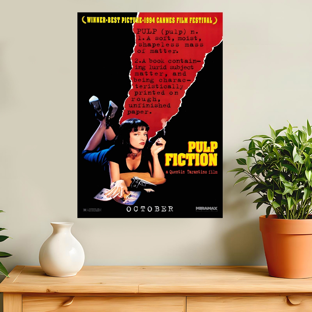 Pulp Fiction Poster & Frame Wall Decorative (72)