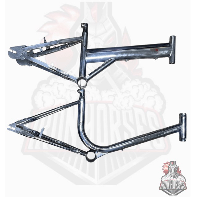 20" U / T Chrome Plated Big BB พร้อมสติกเกอร์ Boleh Mini Jipang Minion Body Frame VIP Basikal