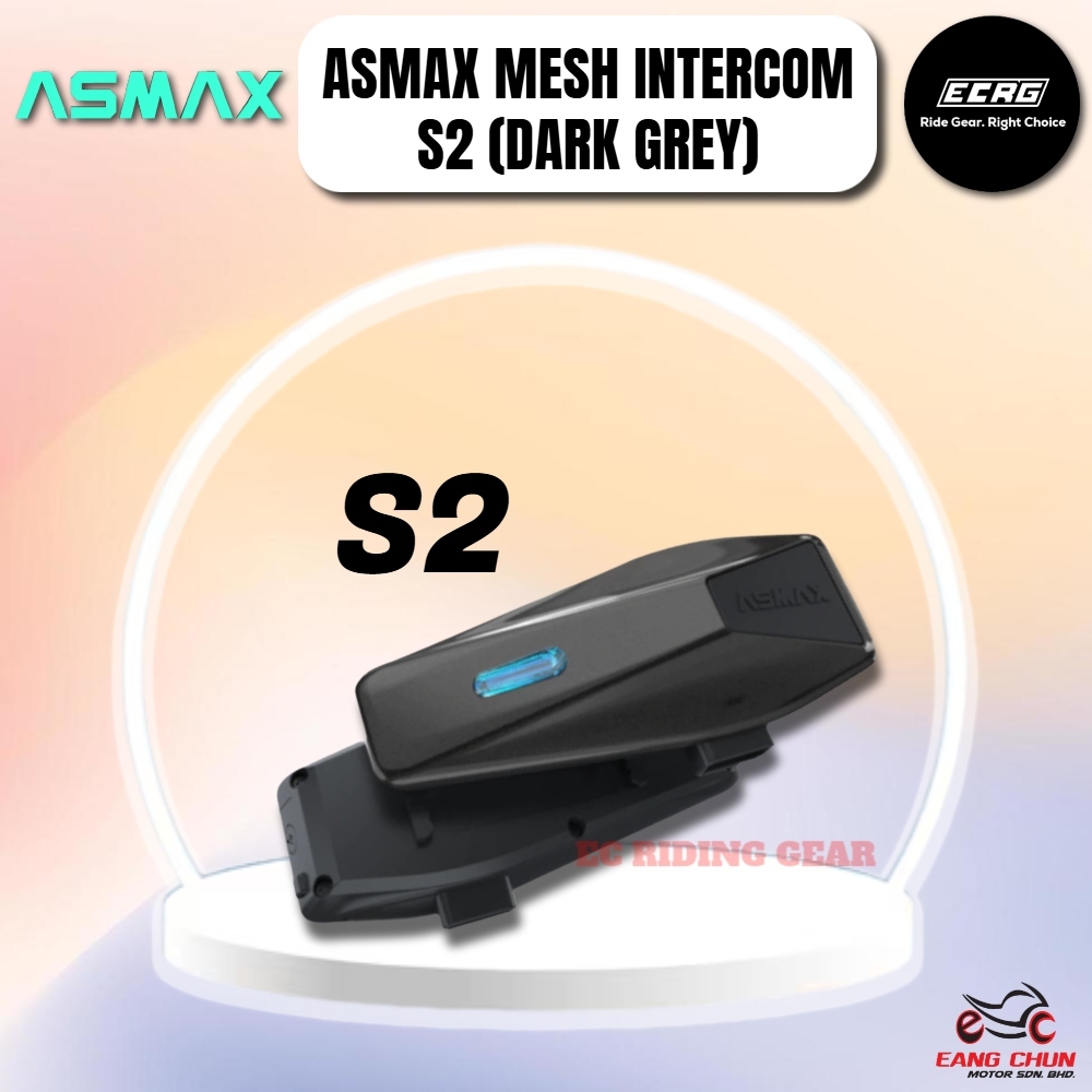 ASMAX MESH INTERCOM-S2 (DARK GREY)