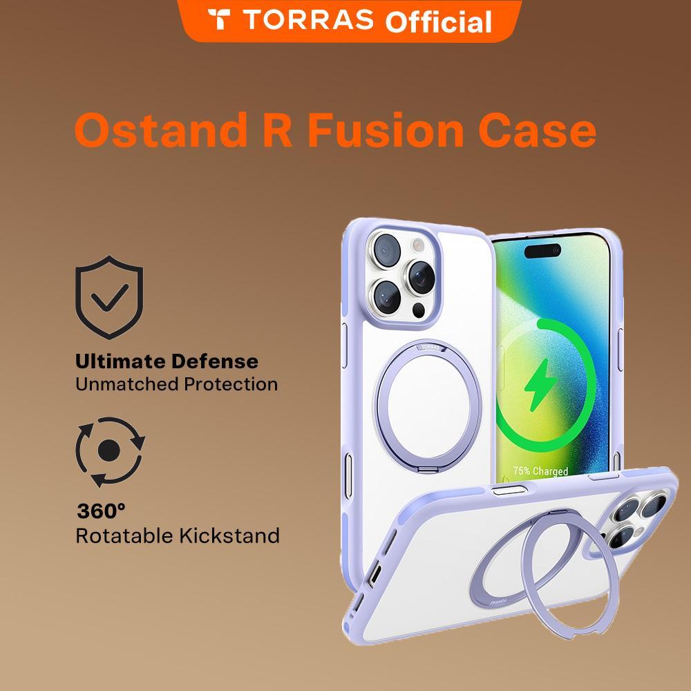 Torras Multi-functional Ostand R Fusion Case พร้อมขาตั้งหมุนได้ 360 สําหรับ iPhone 16 Series