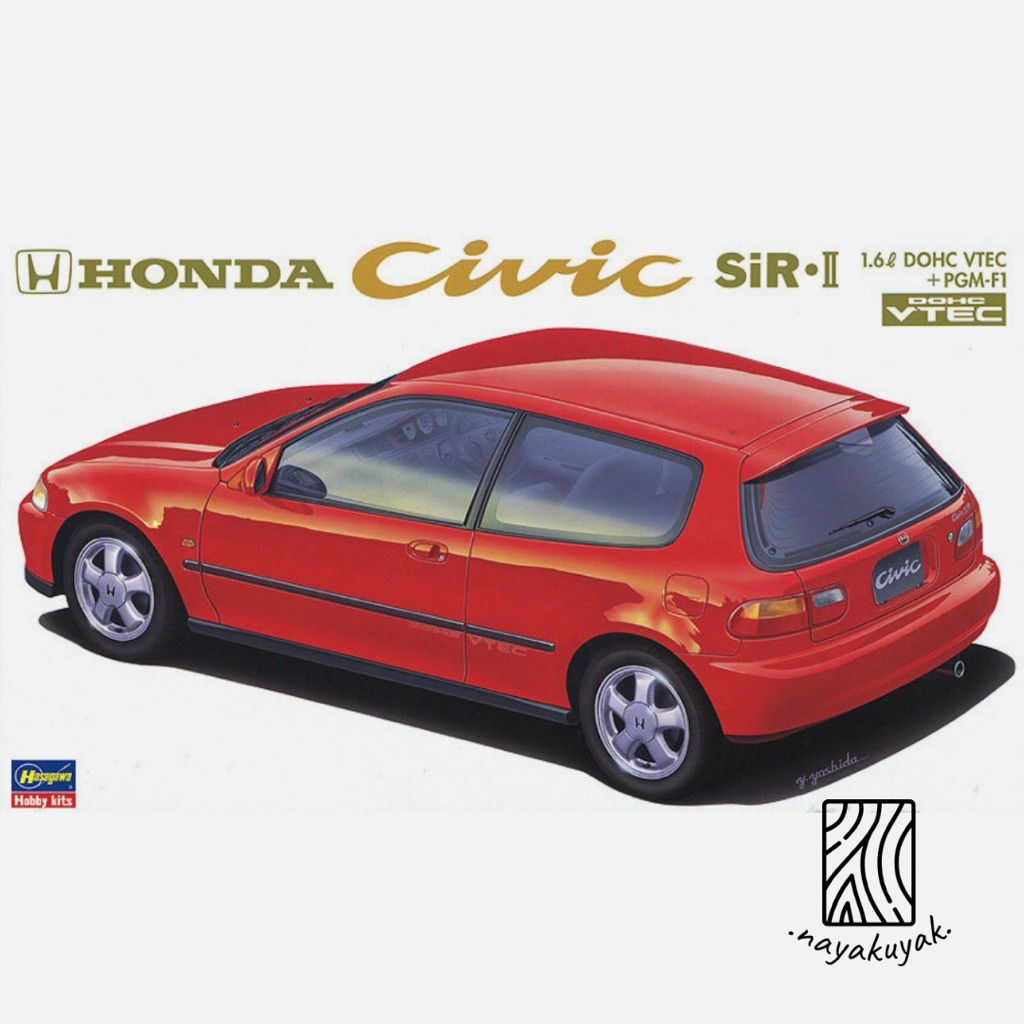 Hasegawa 1:24 Honda Civic SiR-II (EG6) Model Kit - No. 24006 - JDM VTEC