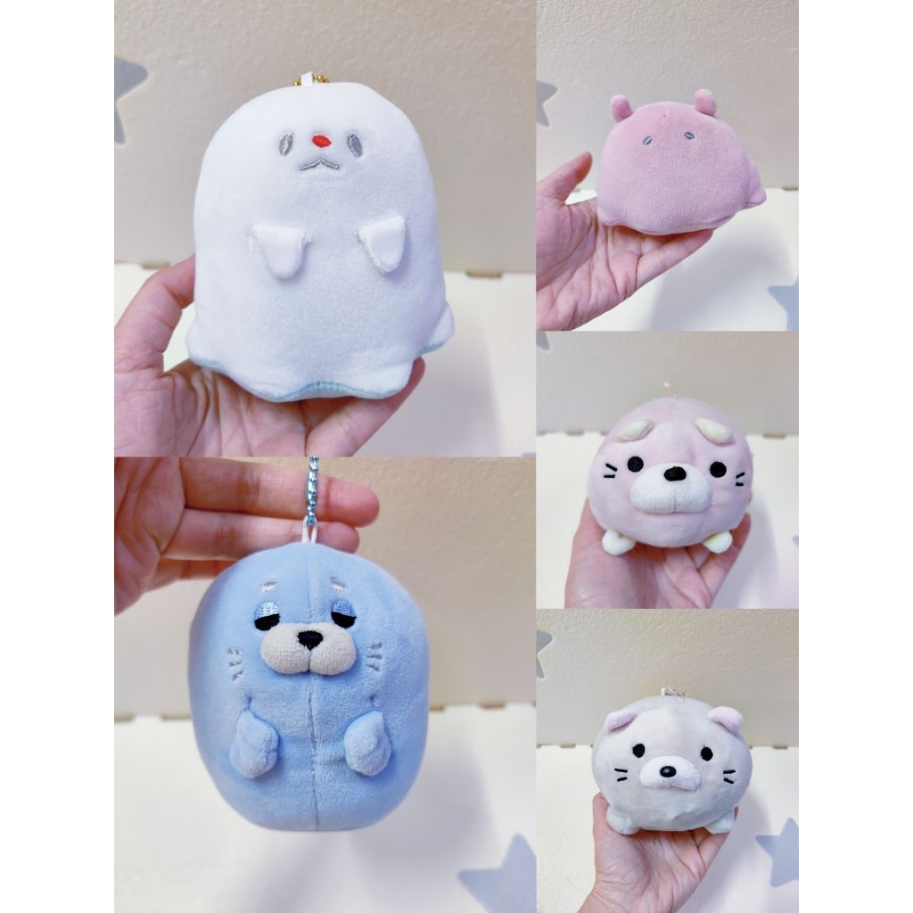 ของเล่นนุ่มก่อนรัก SKC59 / พวงกุญแจมาสคอต Mochifuwa Marshmallow Seal Goroeko Summit octopus Mendako 
