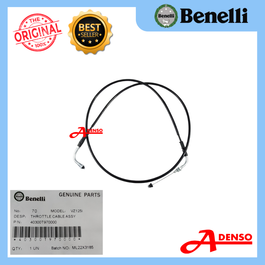 VZ125i สาย THROTTLE ASSY (ORIGINAL100%BENELLI) 40300T970000
