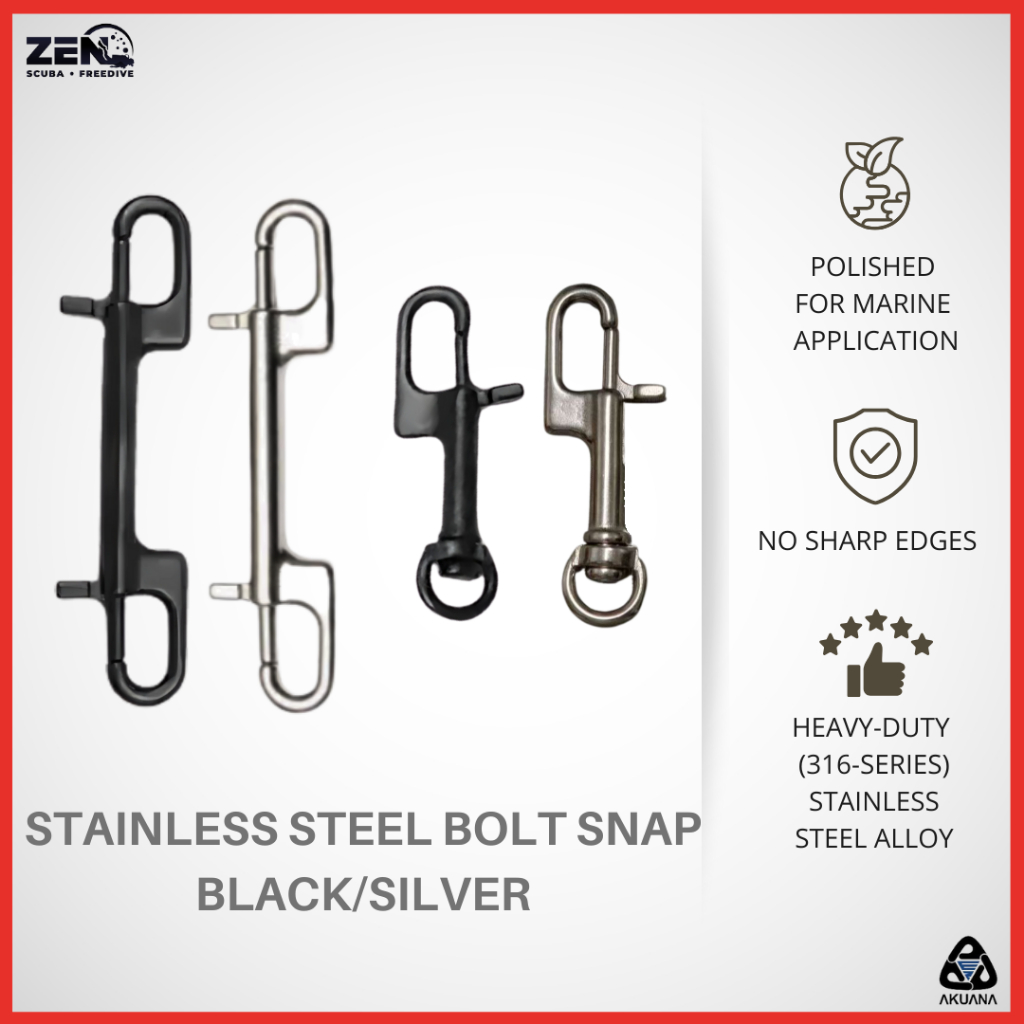 316 สแตนเลส Bolt Snap Double Ended Snap Hook อุปกรณ์ดําน้ํา
