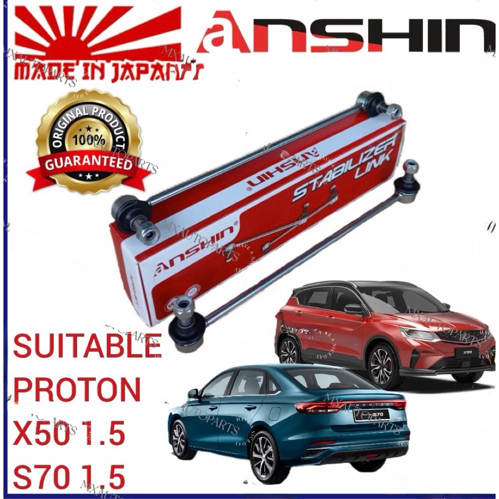 ANSHIN JAPAN FRONT STABILIZER LINK PROTON X50 S70 1.5 ABSORBER LINK SET