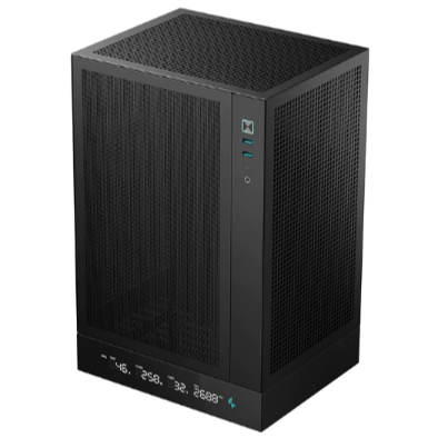 DeepCool CH170 Digital - High Airflow Vertical Mini ITX SFF Case With Data Screen [ BLACK / WHITE ]