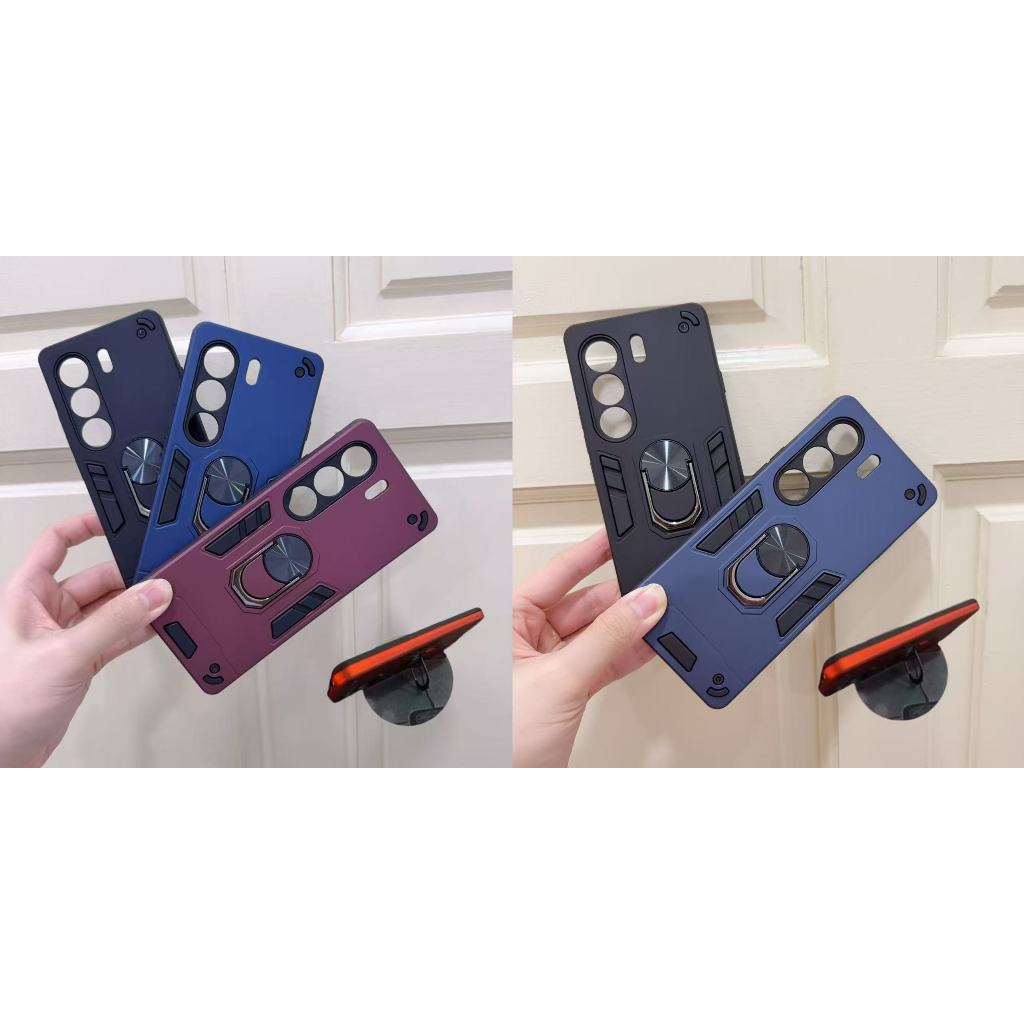 TECNO CAMON 40/TECNO CAMON 40 PRO(4G)/TECNO CAMON 40 PRO(5G) Hybrid Armor Metal Ring Holder Hard Cas