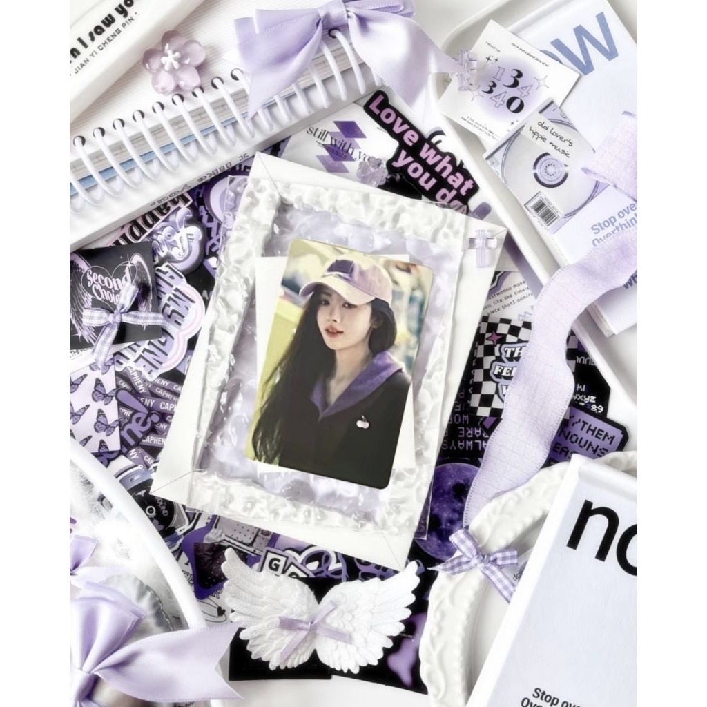 JuJingYi Photocard Merchanting Sea Salt Station Card Photocard Merchanted [หมวกเบสบอลสีม่วง] Peach R