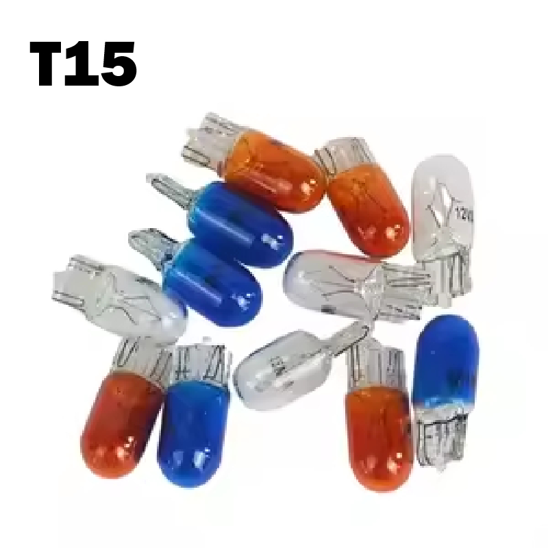 10PCS T15 W16W W10W 921 955 10W CLEAR หยุดเบรคย้อนกลับหางหมอกด้านหลังรถหลอดไฟ 16W T15 AMBER BLUE BLU