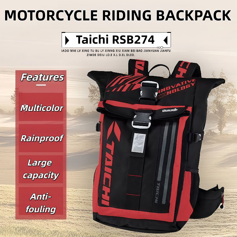 MOTORCYCLESMALL Taichi RSB274 WATERPROOF MOTORCYCLE RIDING BACKPACK MOTOR BAG BEG OUTDOOR 30L