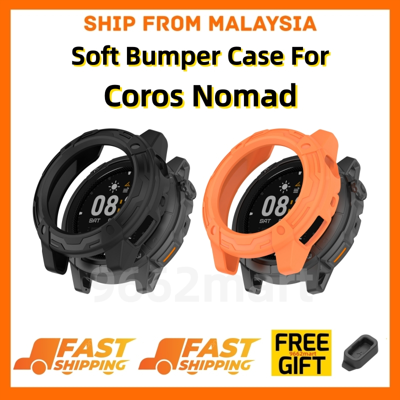 Coros Nomad Case Cover Soft Silicone / Soft TPU Casing ปกป้องหน้าจอ Bezel Protector