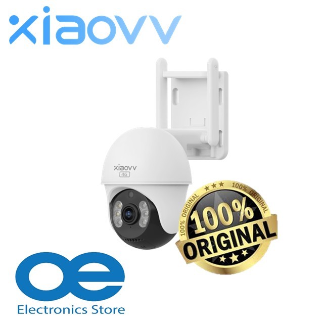 XIAOV P9S-4G เครือข่าย 3MP 2K คงที่ 4 มม.เลนส์ H.265 Starlight 4G Full Color Two Way Audio PT กล้องไ