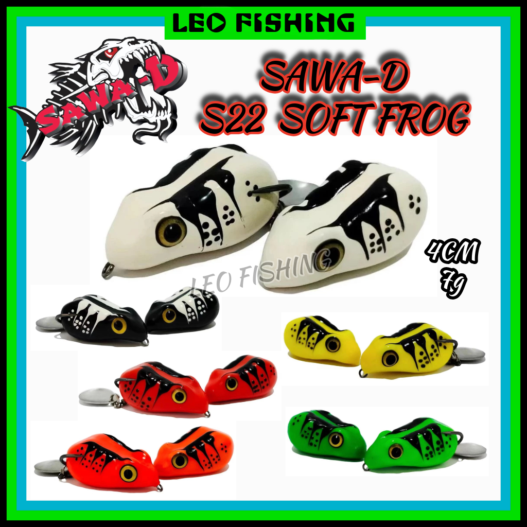 Sawa-D Soft Frog S22 [4cm/7g] พร้อม BKK Hook 1/0 Haruan Killer Katak Getah Casting