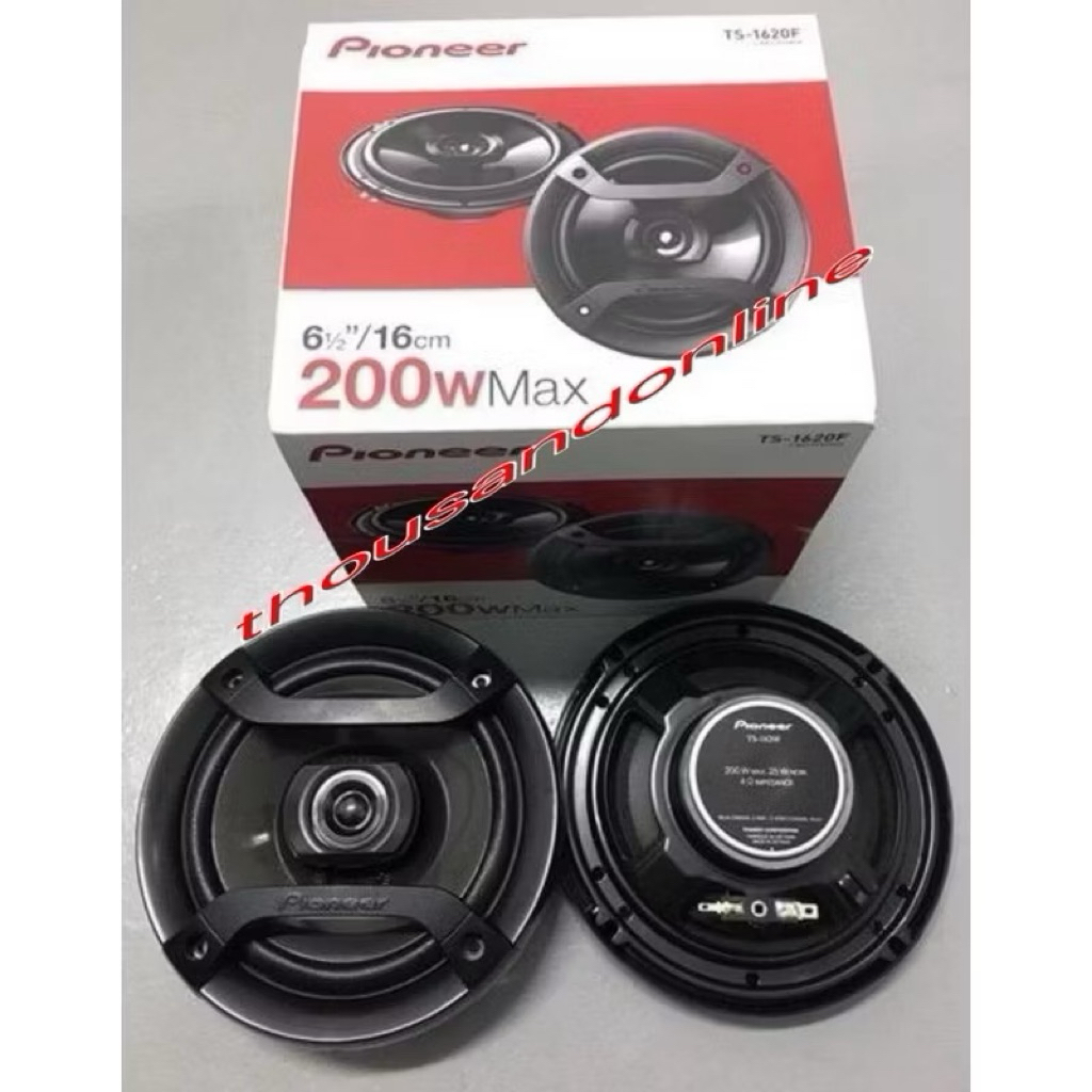 Pioneer TS-1620F 6-1/2" 200W Peak Power 2-Way Coaxial Speaker-(PINTU KERETA)