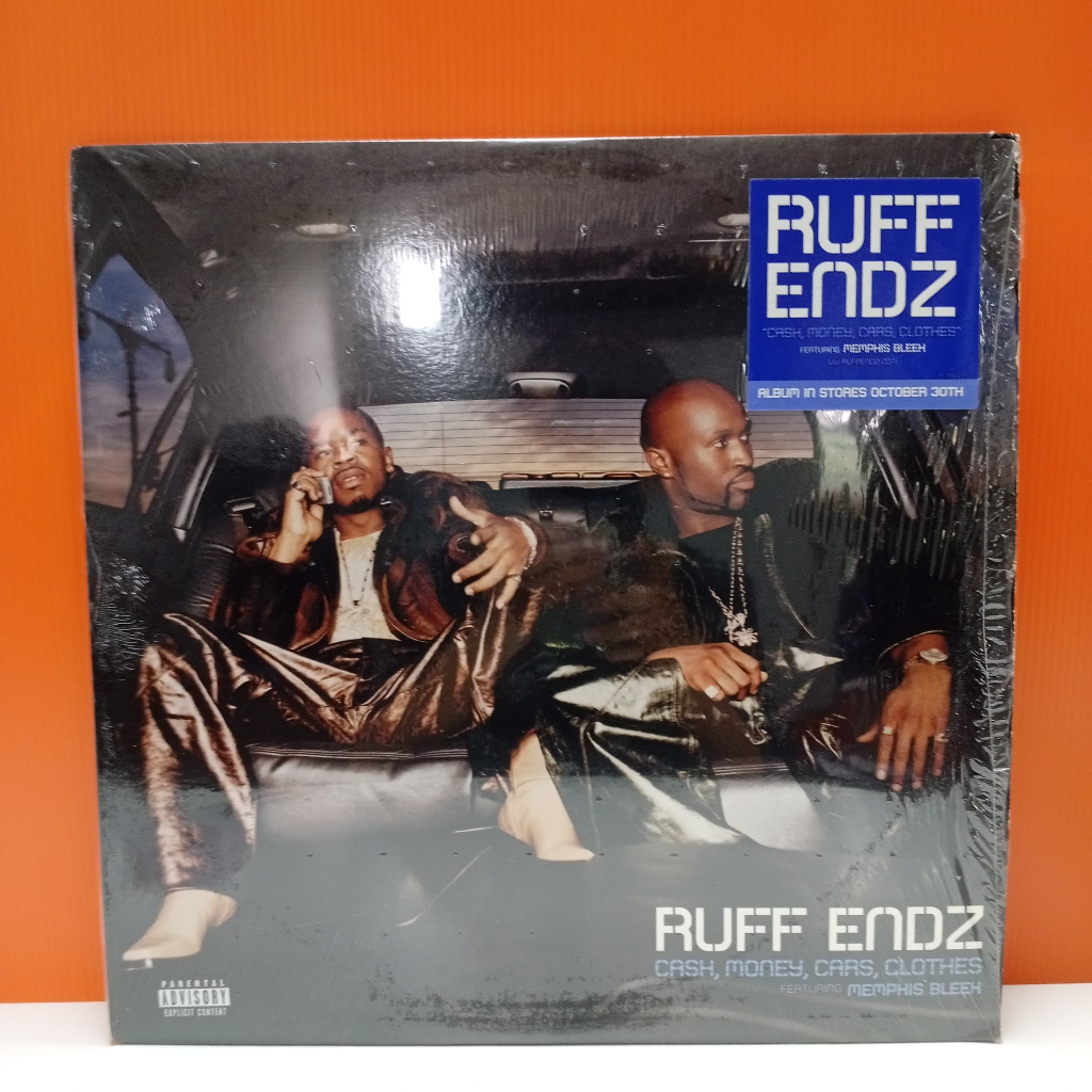 RR35-51 LP TERPAKAI [ RUFF ENDZ FEATURING MEMPHIS BLEEH - CASH, MONEY, CARS, CLOTHES ] USED LP < G >