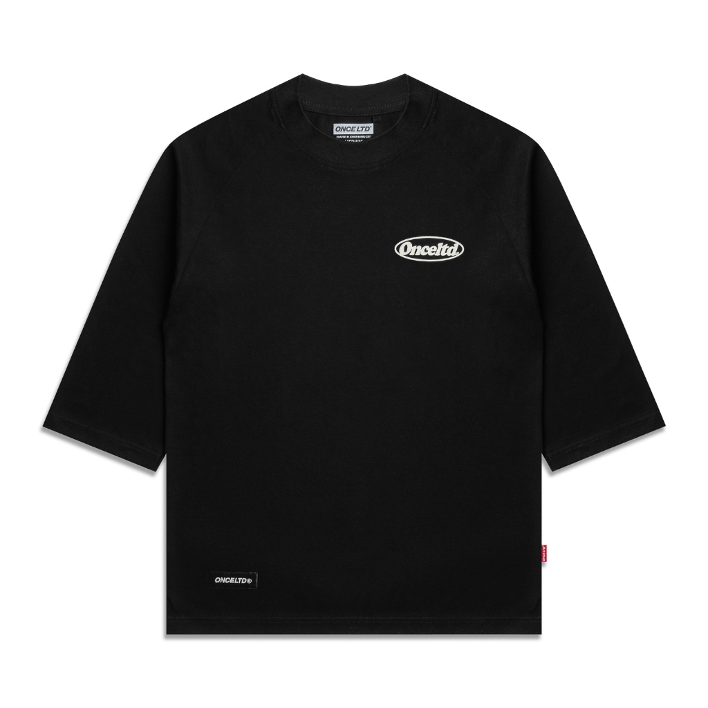 เสื้อเชิ้ต Raglan สีดําทรงรี Once LTD