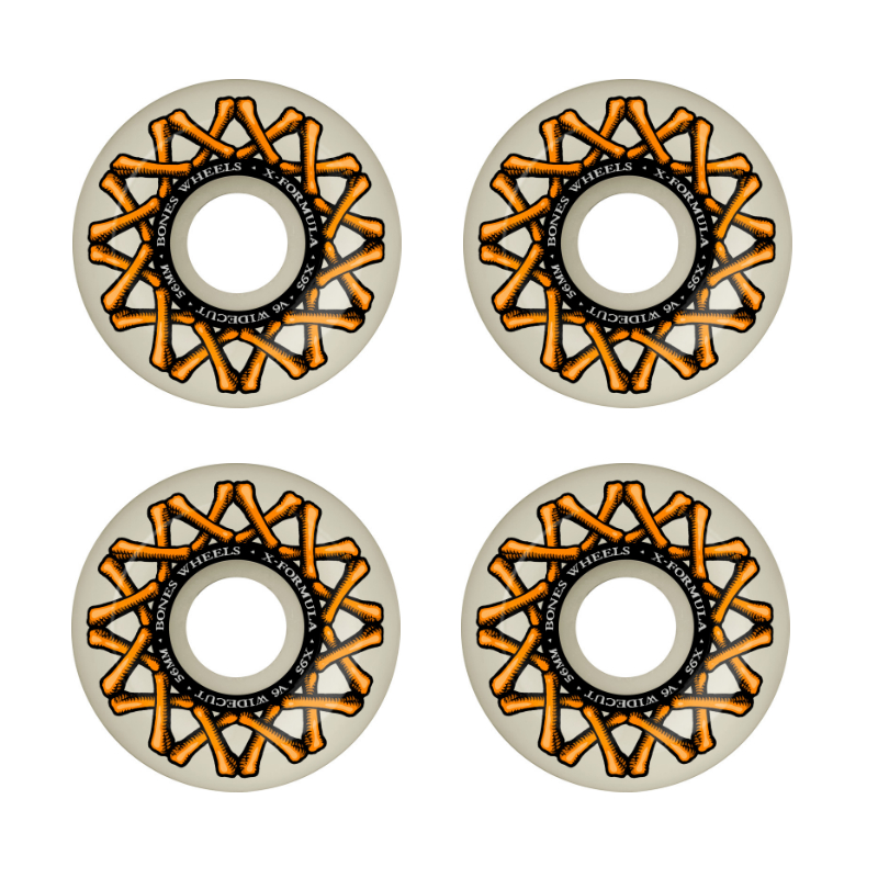 BONES WHEELS X-Formula Skateboard Wheels XF 56mm V6 Widecut 95A 4pk