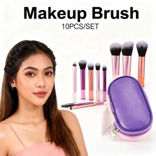 Makeup brush Portable Mini 10pcs/set with Bag Travel Pouch Makeup Brush WasherBerus Solekan Drying Mesh 化妆刷套装