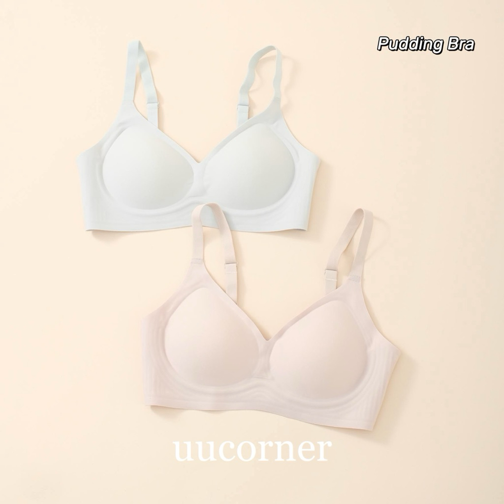 [UUCORNER] Pudding Bra AA cup friendly แผ่นรองคงที่บาง 0.8 ซม. เจลลี่สติ๊กไร้สายไร้รอยต่อรองรับชุดชั