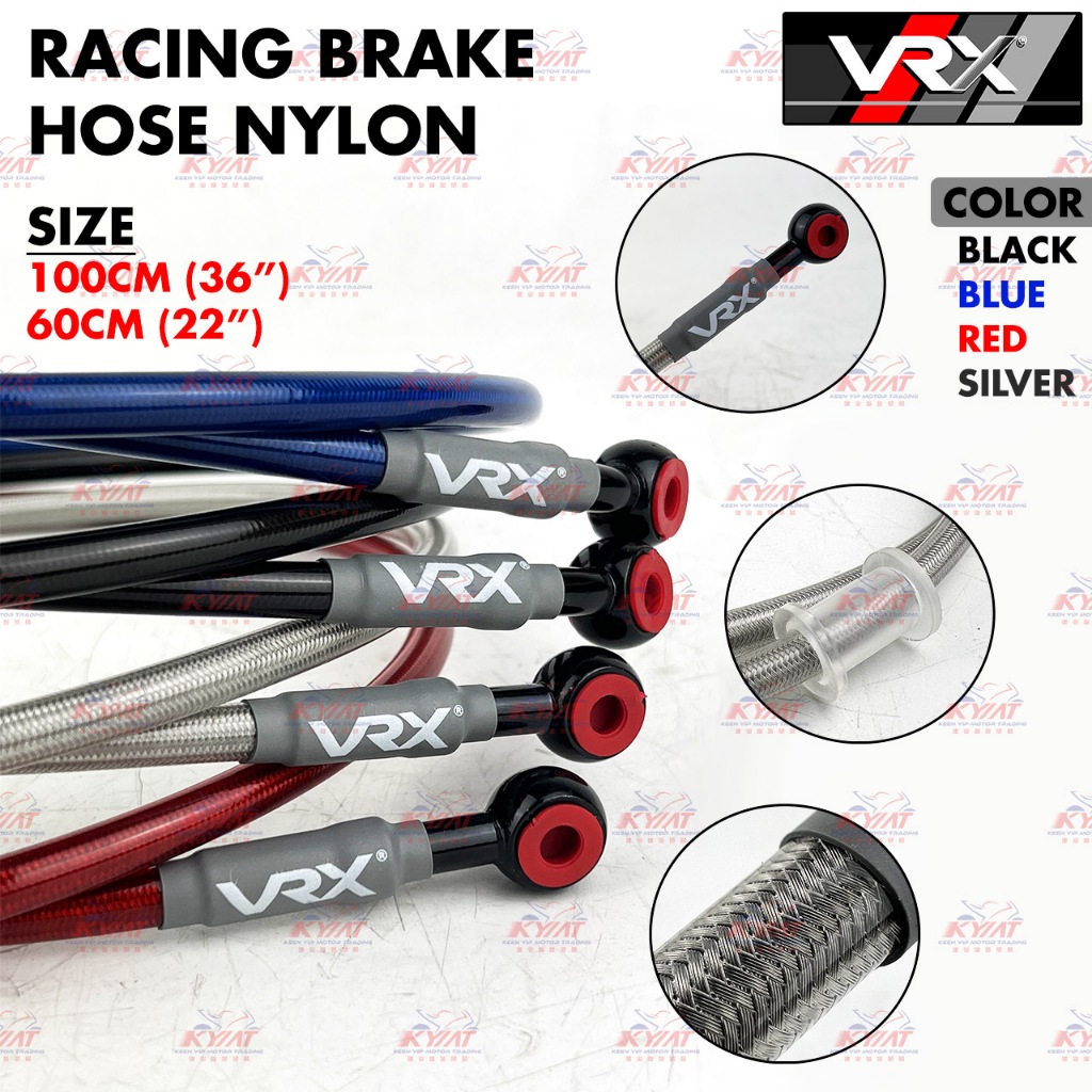 VRX Racing สายเบรคไนลอน 100 ซม./60 ซม. (36"/22") สําหรับรถจักรยานยนต์