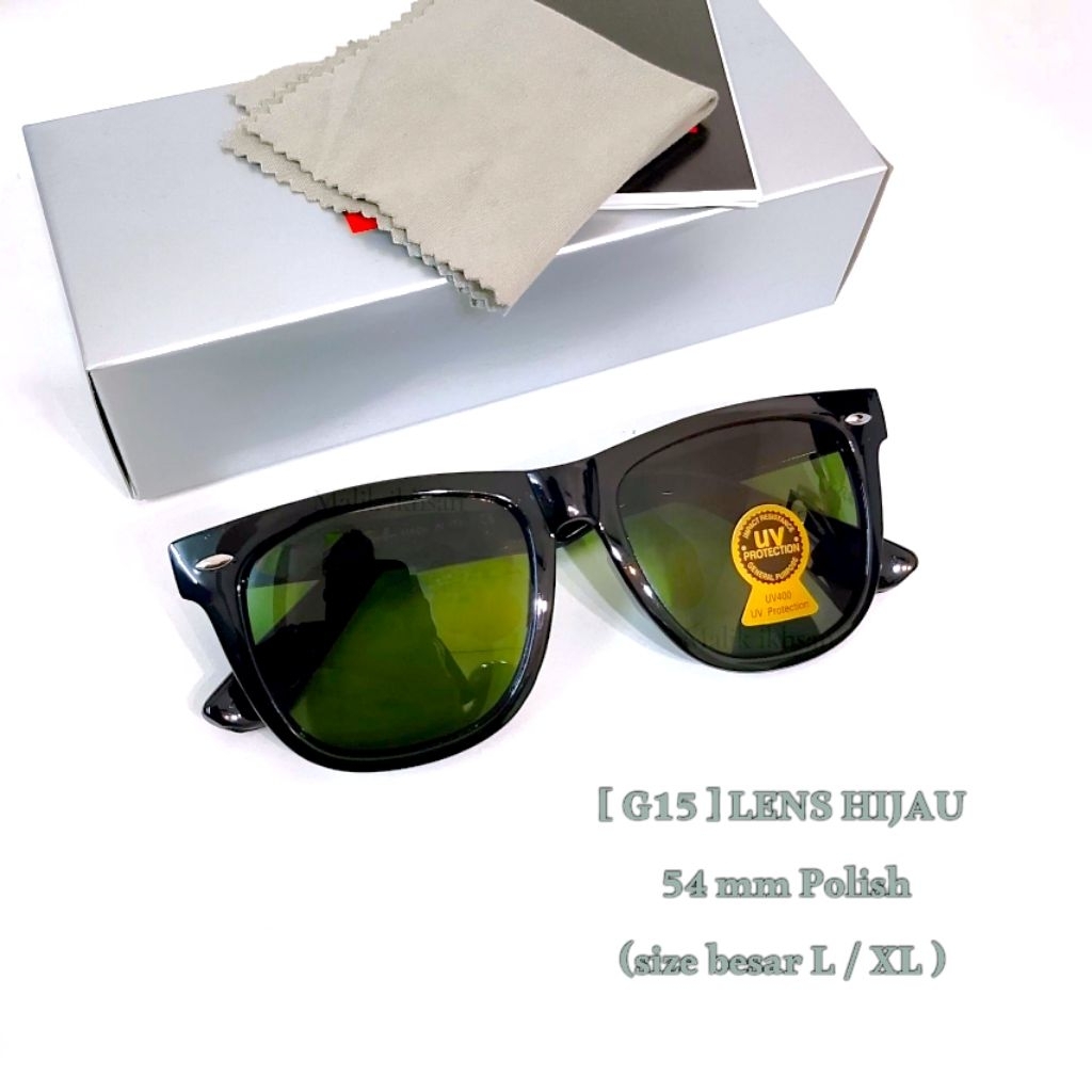 HIJAU MATA Reybn Lens Glass 3√ ขนาดเลนส์และตัวเลือก > G15 LENS GREEN - BLACK [Uv400 ป้องกันแสงสะท้อน]