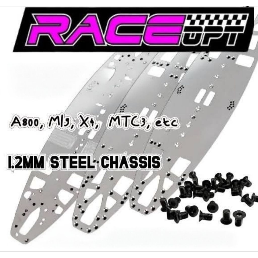 Raceopt แชสซีเหล็ก 1.2 มม. A800RR/ MTC3 / x4 26