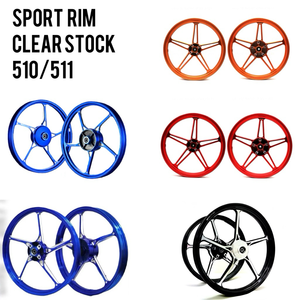 SPORT RIM FG511 FG510 YAMAHA Y15ZR HONDA EX5 DREAM WAVE100 SIP BEARING & BUSH