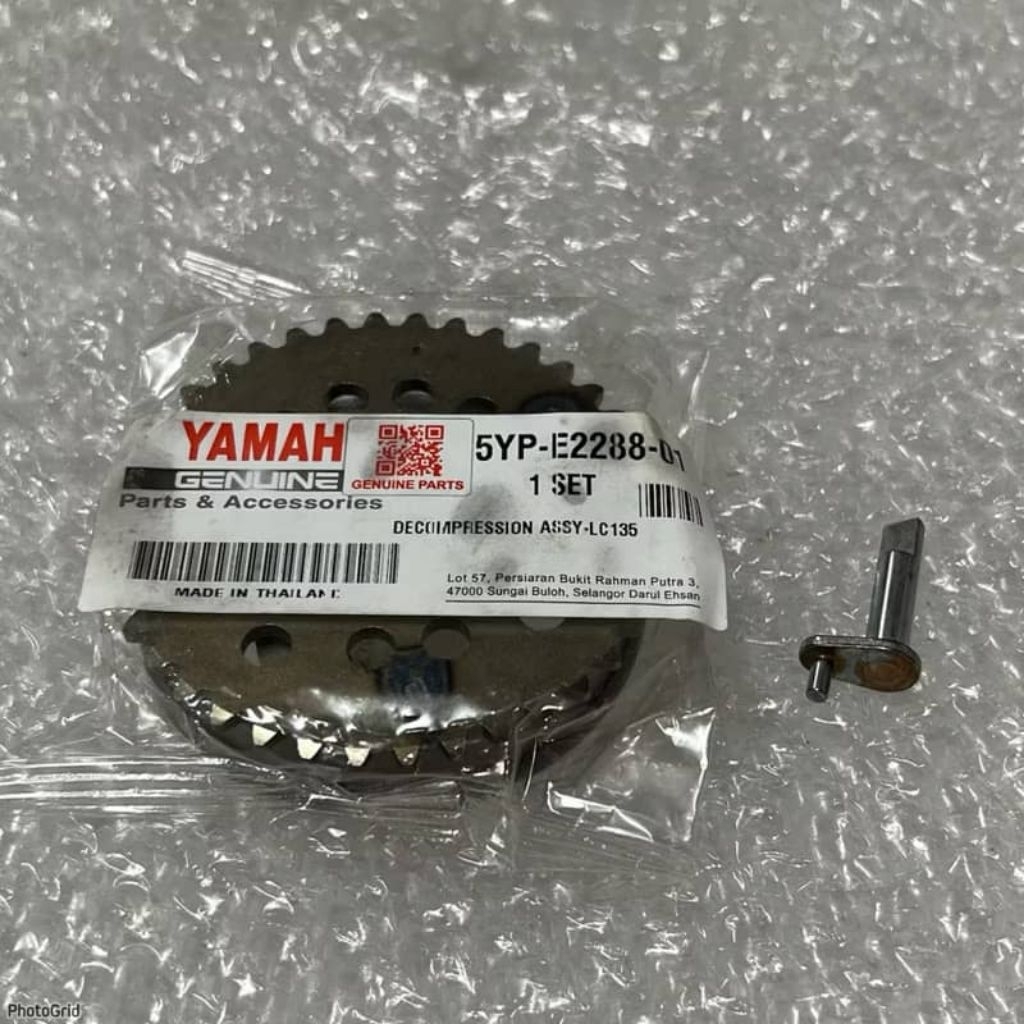 Y15 TIMING SPORCKET LC135 TIMING GEAR /TIMING SPOKET DECOMPRESSION ASSY พร้อม PIN DECOMPRESSION PIN 