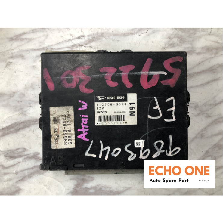 DAIHATSU ATRAI หน่วยควบคุมเครื่องยนต์ ECU EF-DET N91 89560-B5091 มือสอง
