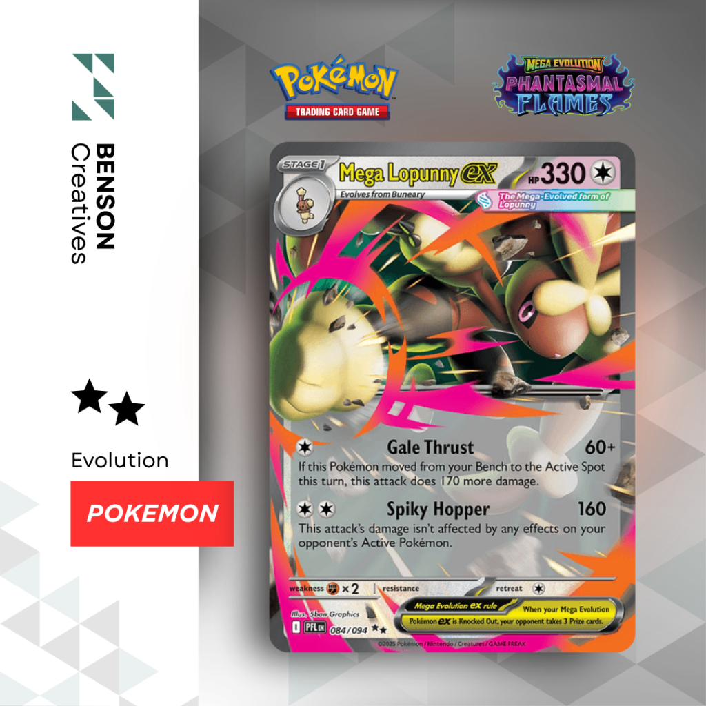 Mega Lopunny ex 084/094 [Phantasmal Flames] Pokémon TCG
