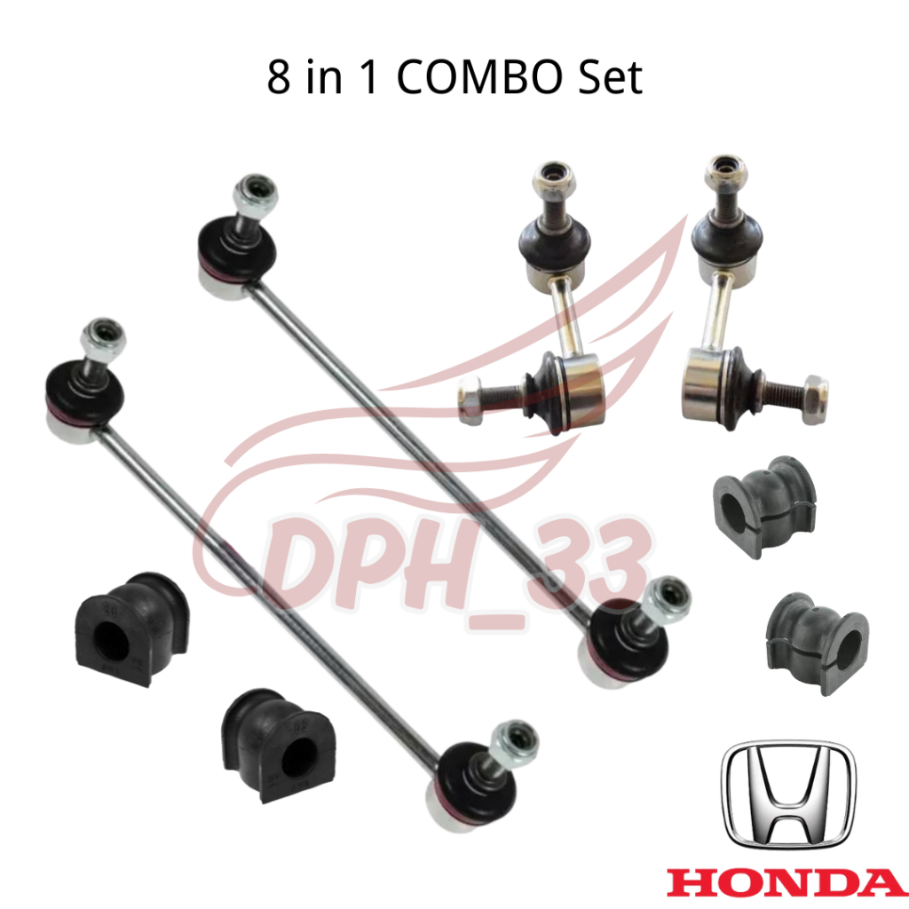 [8 IN 1 COMBO] Honda OEM ด้านหน้าและด้านหลัง Stabilizer Link / Bush สําหรับ Honda CRV / S10 / S9A / 