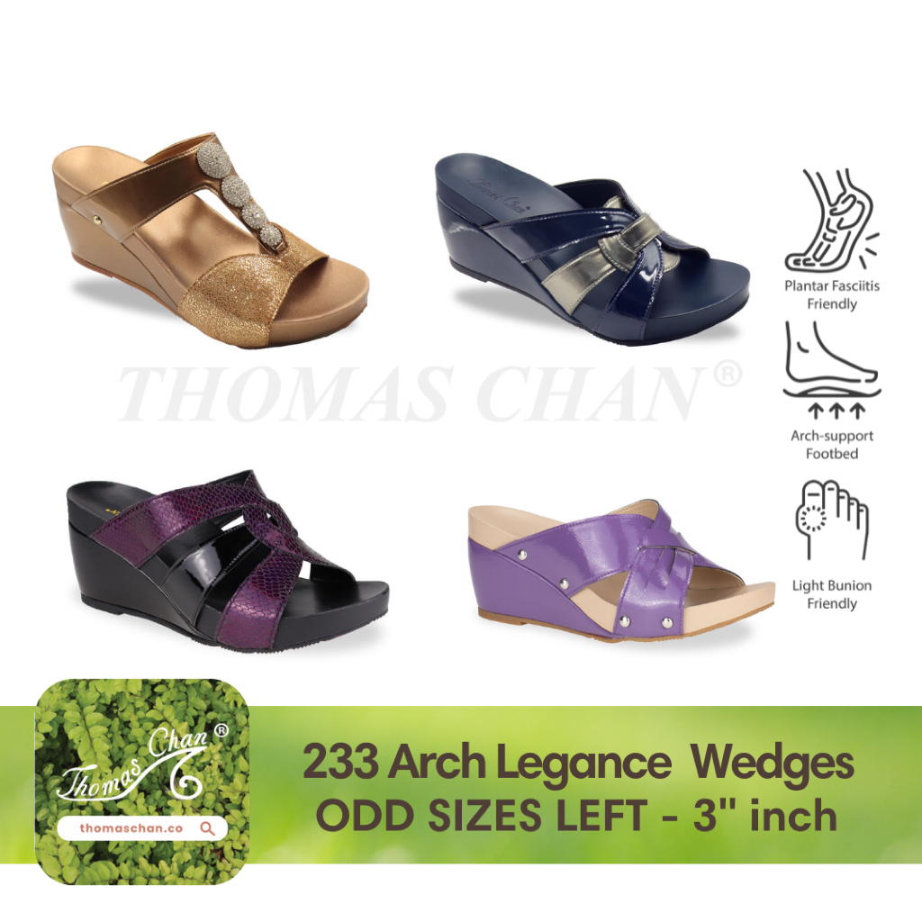 [THOMAS CHAN] Women Arch-legance Series 3inch Orthotic Wedges [ODD SIZES LEFT]