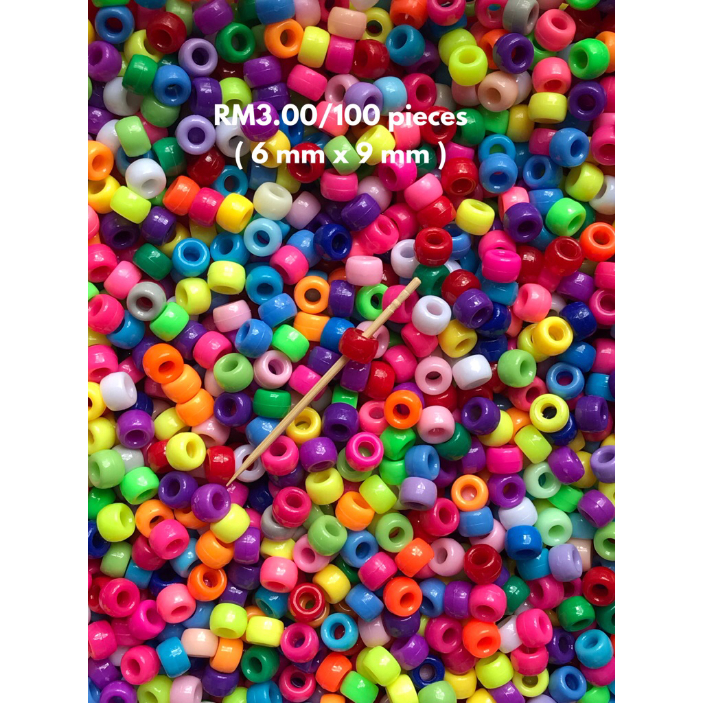 RM3.00/100 ชิ้น - SPC-812 - Manik - ลูกปัด - 6 mm x 9 mm