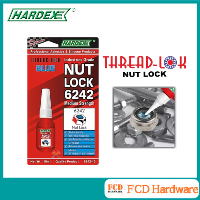 HARDEX 6242 Thread Lock Nut Lock - 10ml