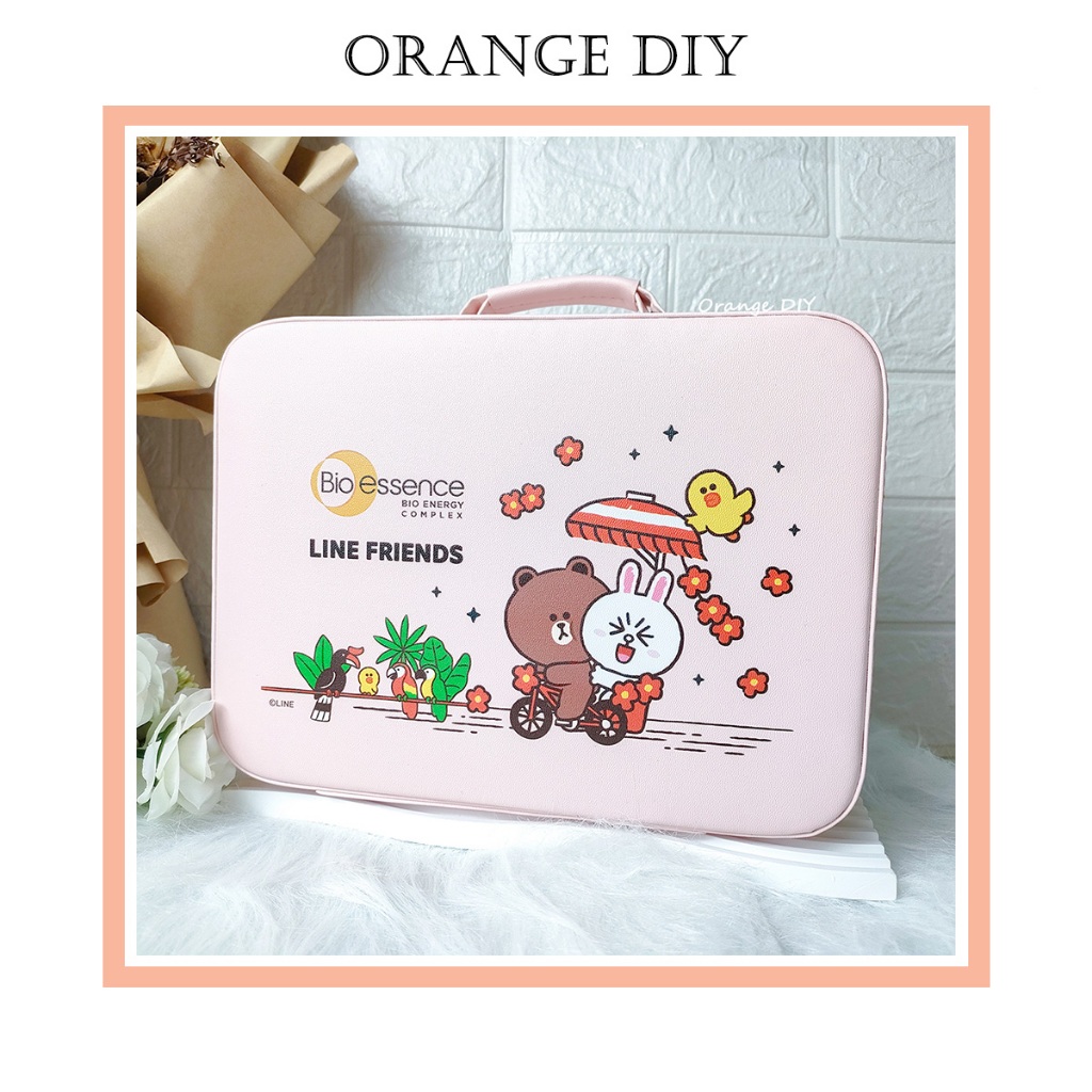 Bio-essence Line Friends Pink Makeup Case
