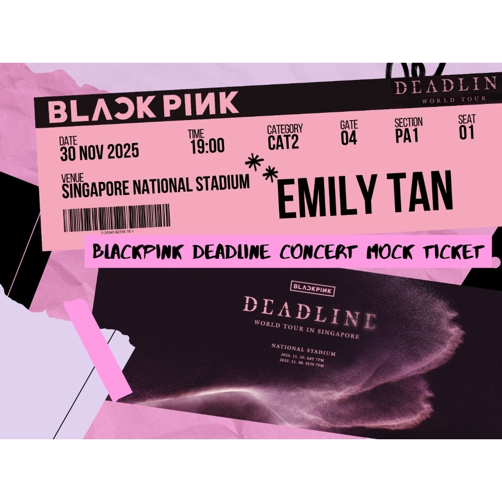 BLACKPINK DEADLINE CONCERT TICKET