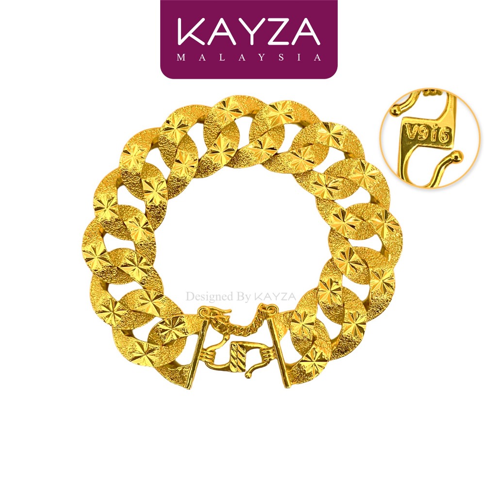 818B (52.7g) KAYZA Imperial Edge Bracelets & Bracelets การออกแบบงานฝีมือใน Emas