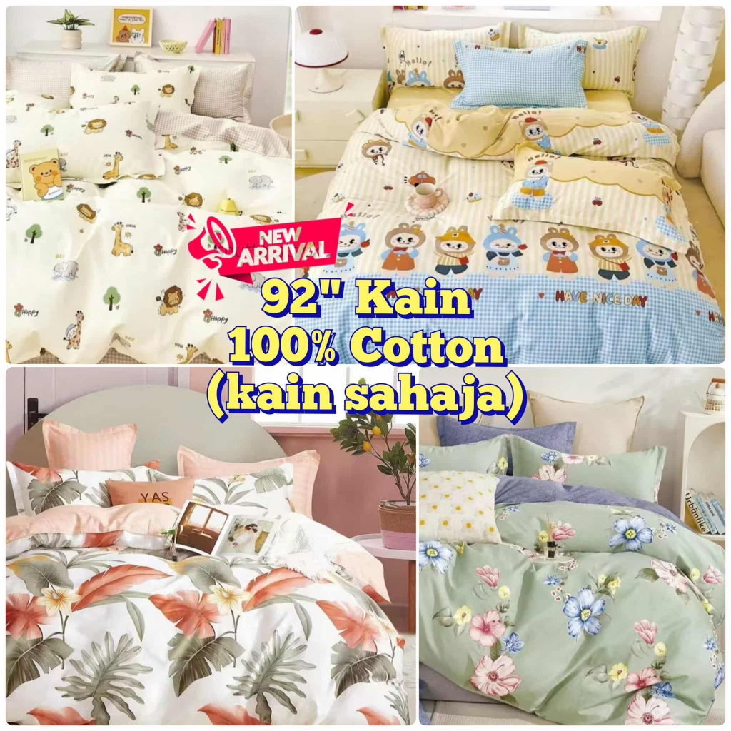 F69-100 Kain Cadar Cotton Bidangdang 92 ผ้าฝ้าย 100%/เปิดมิเตอร์ (Kain Sahaja)