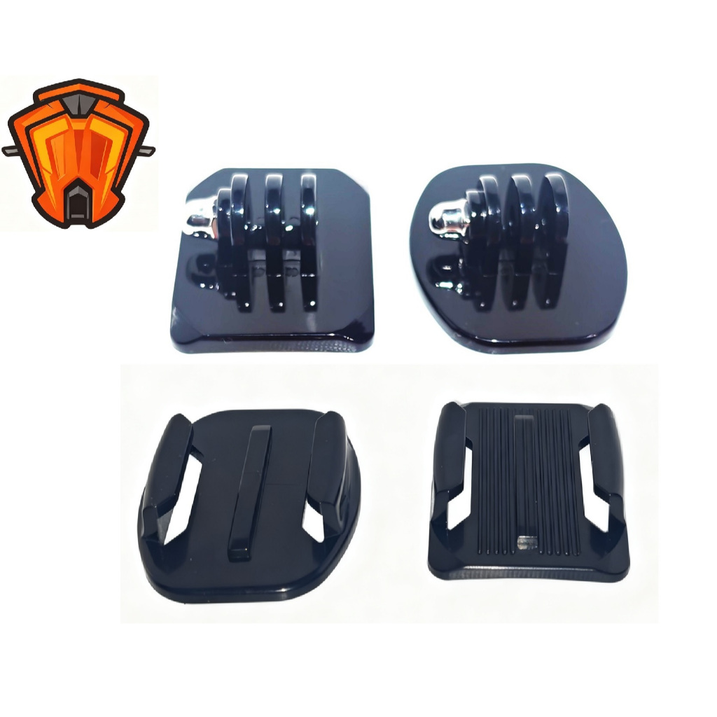 Action Camera Helment Holder Base Mount Curve Flat 3M SJCAM EKEN Gopro DJI