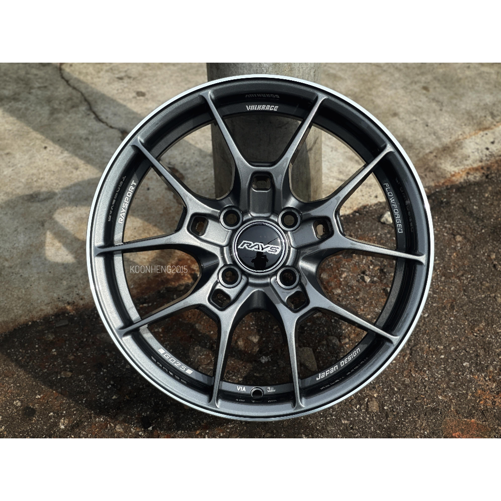 รถใหม่ Sport Rim RAYS VOLK RACING G025 15x6.5J 4x100 ET40 Gunmetal Center Polish -