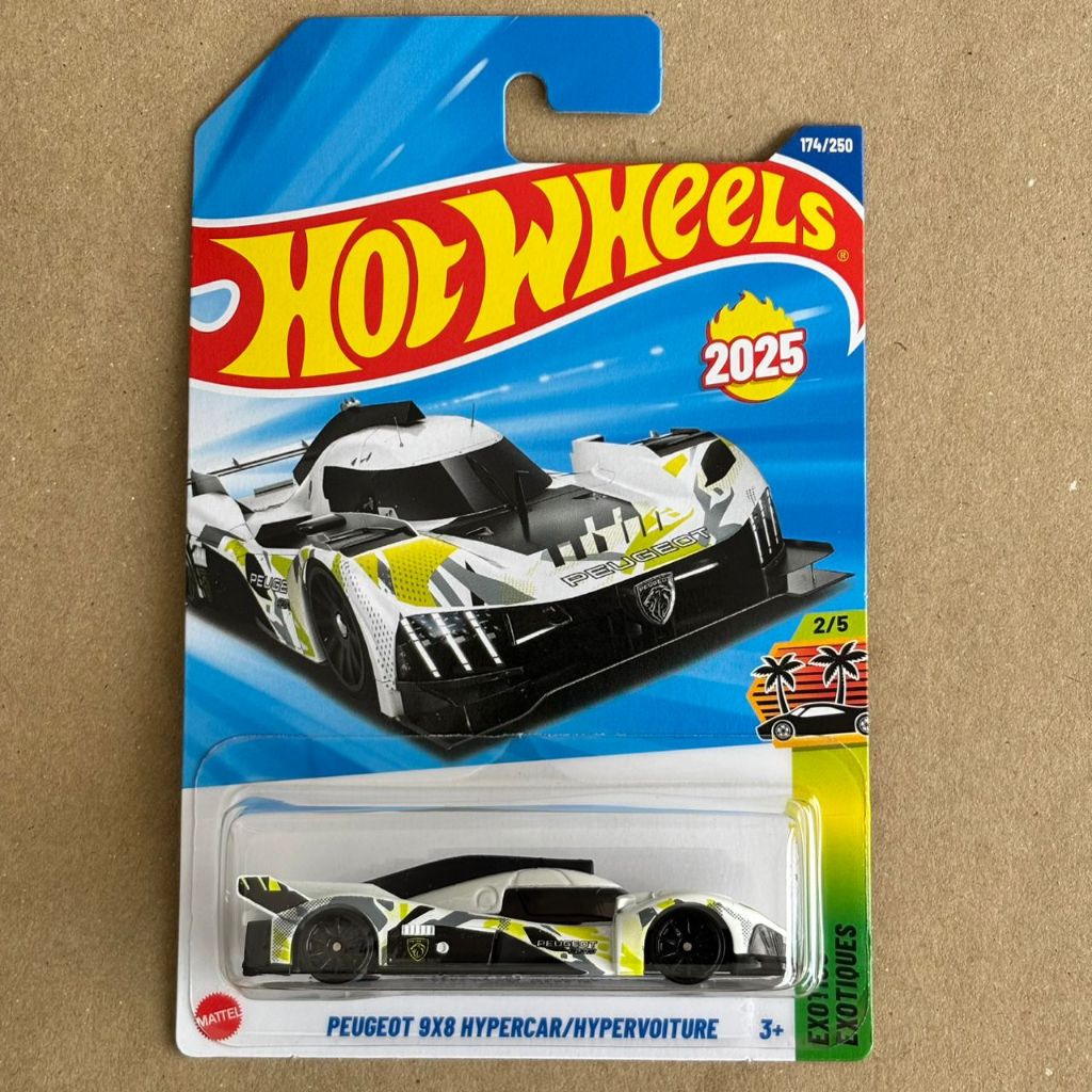 Hot Wheels Peugeot 9X8 Hypercar - สีขาว ( 174/250 - 2025 Mix M - EXOTICS 2/5 ) - ใหม่สําหรับ 2025